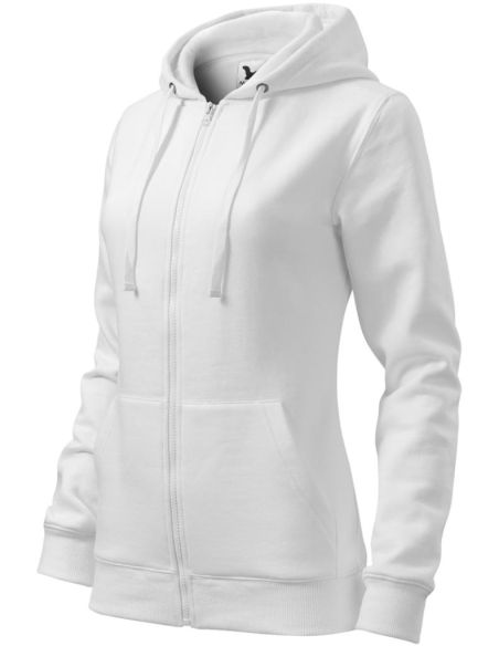 Mikina dámska Trendy Zipper 411 biela