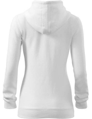 Mikina dámska Trendy Zipper 411 biela