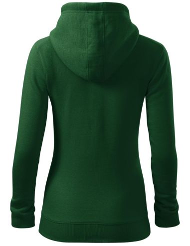 Mikina dámska Trendy Zipper 411 fľaškovozelená