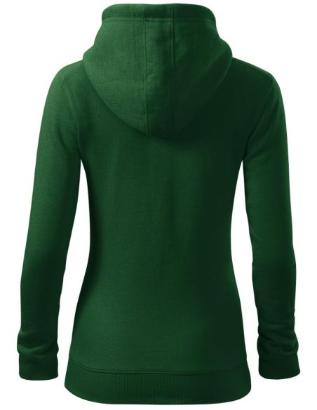 Mikina dámska Trendy Zipper 411 fľaškovozelená