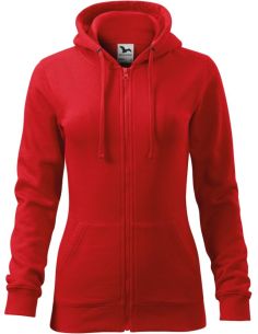 Mikina dámska Trendy Zipper 411 červená 2