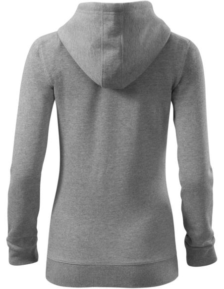 Mikina dámska Trendy Zipper 411 tmavosivý melír
