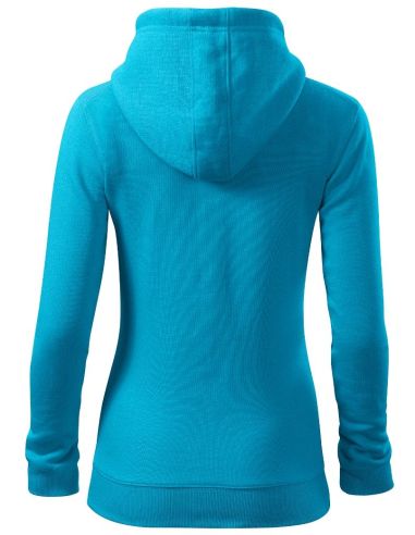 Mikina dámska Trendy Zipper 411 tyrkysová
