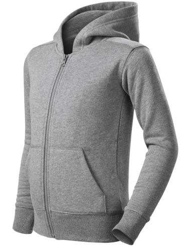Mikina detská Trendy Zipper 412 tmavosivý melír