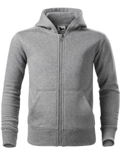 Mikina detská Trendy Zipper 412 tmavosivý melír 2