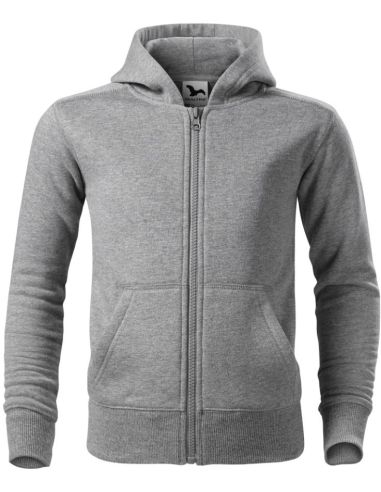 Mikina detská Trendy Zipper 412 tmavosivý melír
