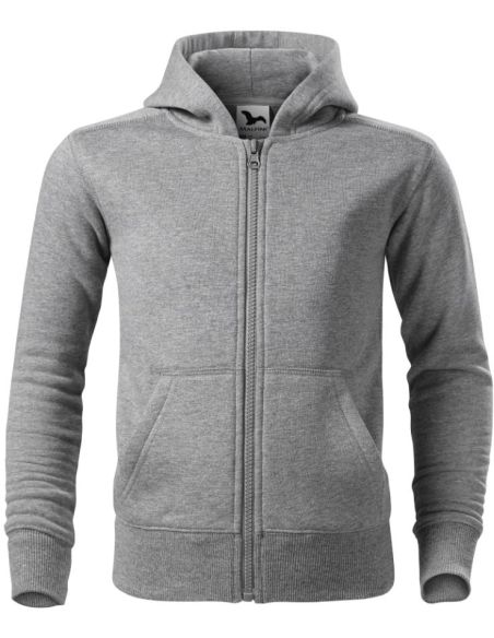 Mikina detská Trendy Zipper 412 tmavosivý melír