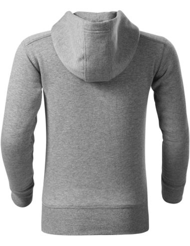 Mikina detská Trendy Zipper 412 tmavosivý melír