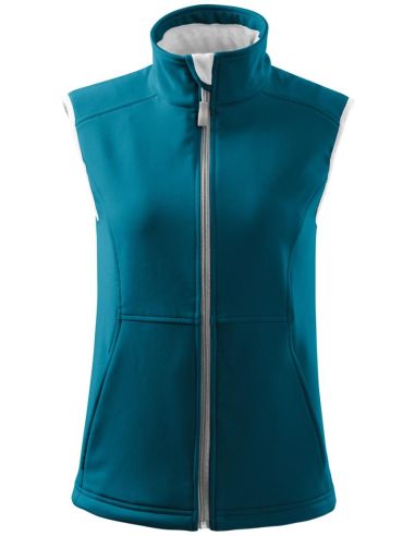 Softshellová vesta dámska Vision 516 tmavý tyrkys