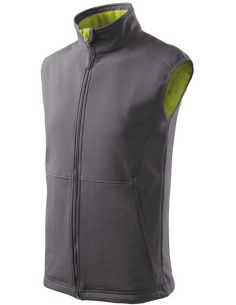 Softshellová vesta pánska Vision 517 oceľovo sivá