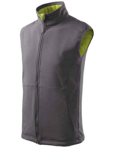 Softshellová vesta pánska Vision 517 oceľovo sivá