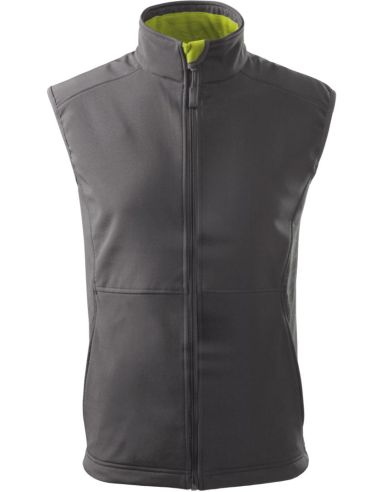 Softshellová vesta pánska Vision 517 oceľovo sivá