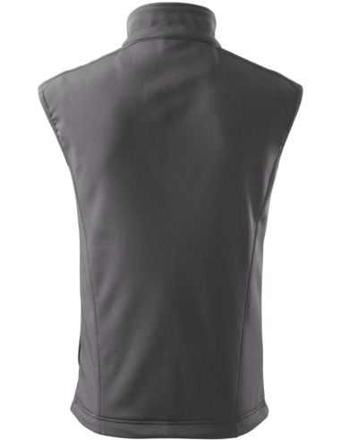 Softshellová vesta pánska Vision 517 oceľovo sivá