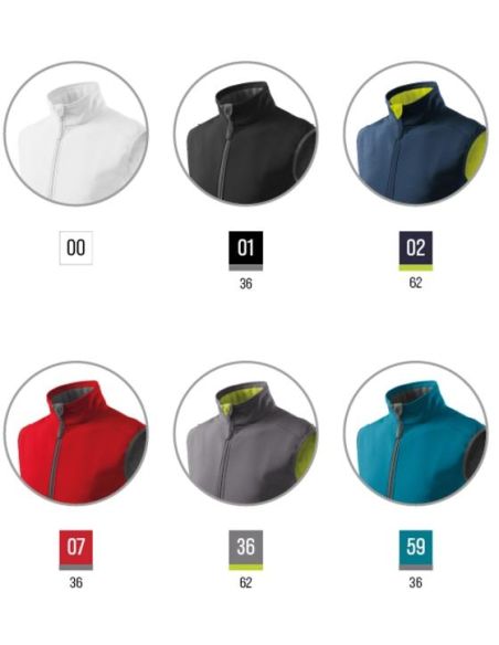 Softshellová vesta pánska Vision 517 oceľovo sivá