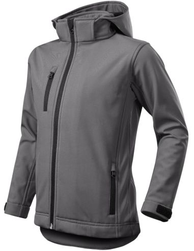 Softshellová bunda detská Performance 535 oceľovo sivá