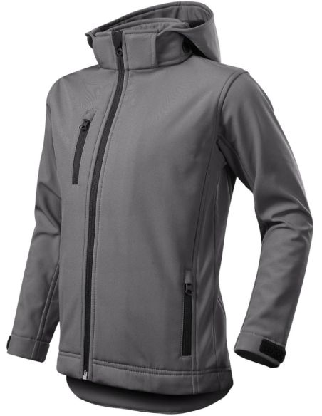 Softshellová bunda detská Performance 535 oceľovo sivá