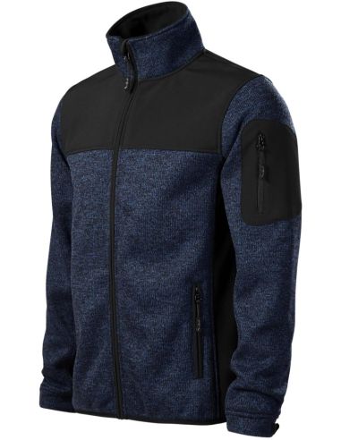 Softshellová bunda pánska Casual 550 knit blue