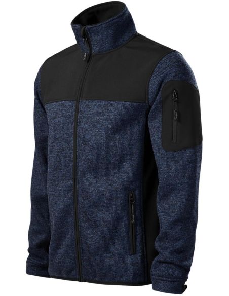 Softshellová bunda pánska Casual 550 knit blue