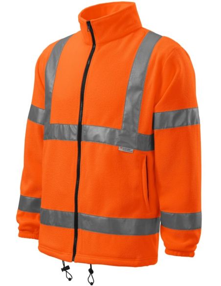 Fleece unisex HV Fleece Jacket 5V1 fluorescenčná oranžová