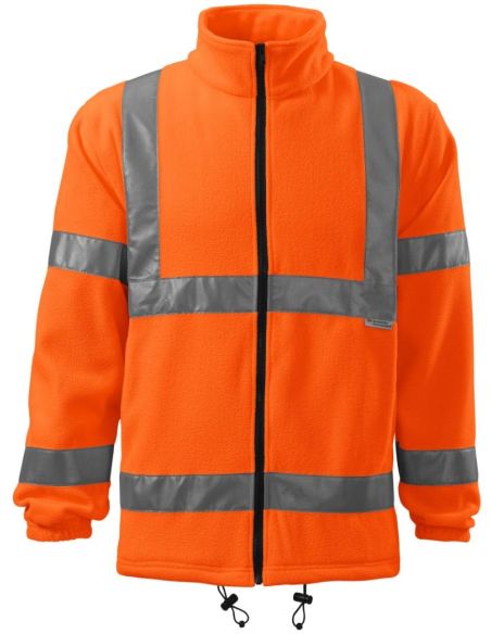Fleece unisex HV Fleece Jacket 5V1 fluorescenčná oranžová