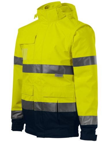 Bunda unisex HV Guard 4 in 1 5V2 fluorescenčná žltá