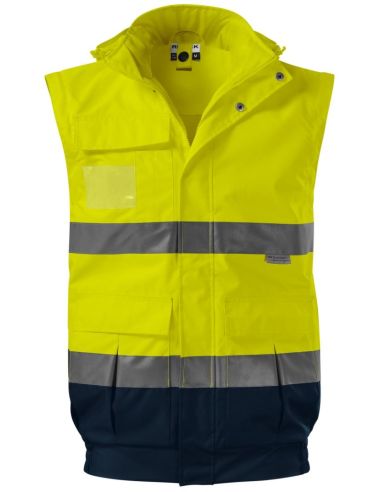 Bunda unisex HV Guard 4 in 1 5V2 fluorescenčná žltá