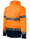 Vrchná bunda: Oxford, 100 % polyester s PU úpravou, retroreflexné pruhy 3M, 210 g/m²
Vnútorná fleece: Fleece, 100 % polyester, antipilingová úprava z oboch strán, retroreflexné pruhy 3M, 280 g/m²