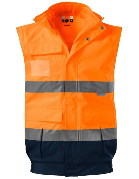 Bunda unisex HV Guard 4 in 1 5V2 fluorescenčná oranžová