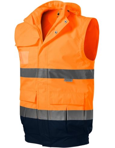 Bunda unisex HV Guard 4 in 1 5V2 fluorescenčná oranžová