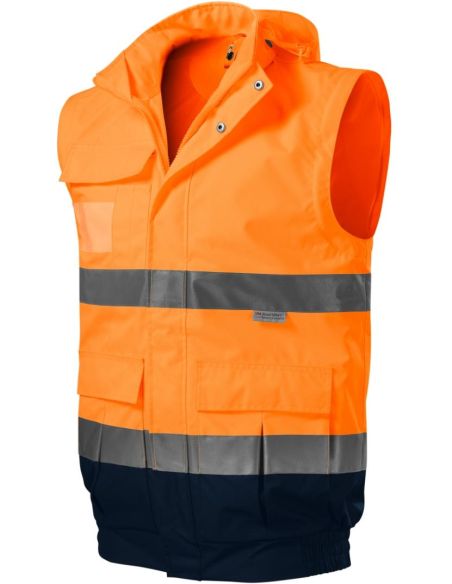 Bunda unisex HV Guard 4 in 1 5V2 fluorescenčná oranžová