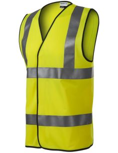 Bezpečnostná vesta unisex HV Bright 9V3 fluorescenčná žltá