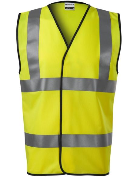 Bezpečnostná vesta unisex HV Bright 9V3 fluorescenčná žltá