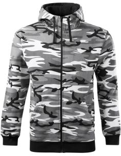 Mikina pánska Camo Zipper C19 camouflage gray 2