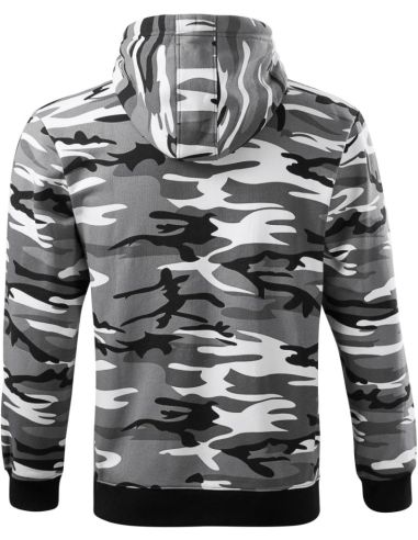 Mikina pánska Camo Zipper C19 camouflage gray