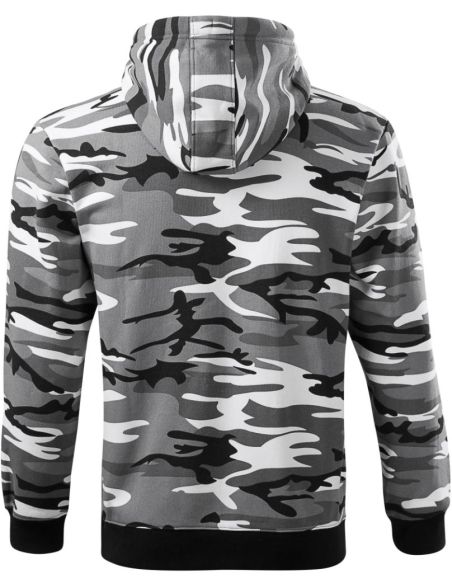 Mikina pánska Camo Zipper C19 camouflage gray