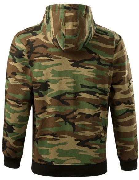 Mikina pánska Camo Zipper C19 camouflage brown