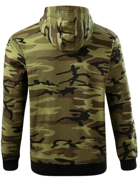 Mikina pánska Camo Zipper C19 camouflage green