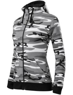 Mikina dámska Camo Zipper C20 camouflage gray