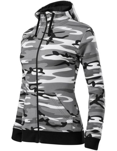 Mikina dámska Camo Zipper C20 camouflage gray
