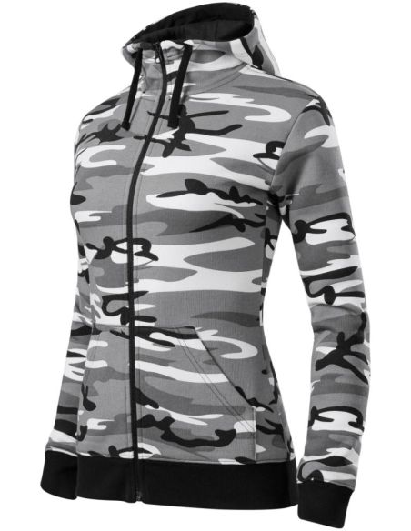 Mikina dámska Camo Zipper C20 camouflage gray