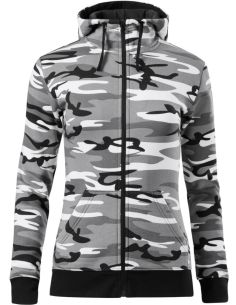 Mikina dámska Camo Zipper C20 camouflage gray 2
