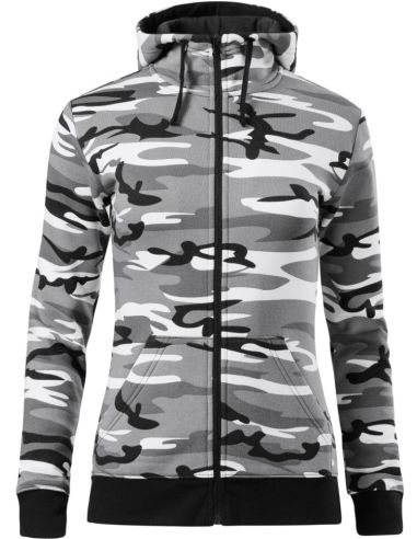 Mikina dámska Camo Zipper C20 camouflage gray