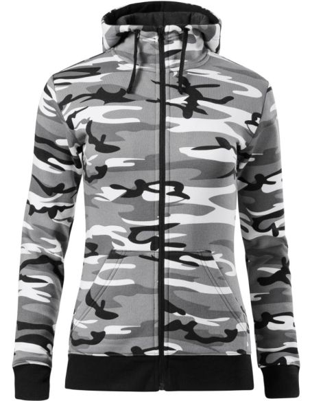 Mikina dámska Camo Zipper C20 camouflage gray