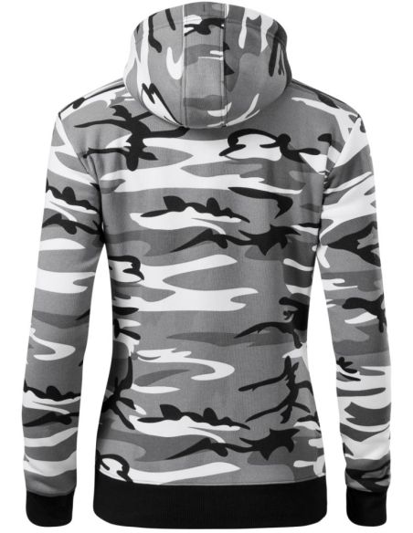 Mikina dámska Camo Zipper C20 camouflage gray