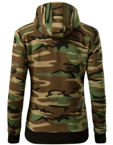 Mikina dámska Camo Zipper C20 camouflage brown