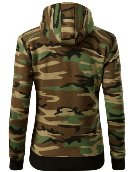 Mikina dámska Camo Zipper C20 camouflage brown
