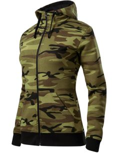 Mikina dámska Camo Zipper C20 camouflage green