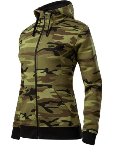 Mikina dámska Camo Zipper C20 camouflage green