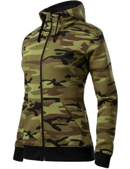 Mikina dámska Camo Zipper C20 camouflage green