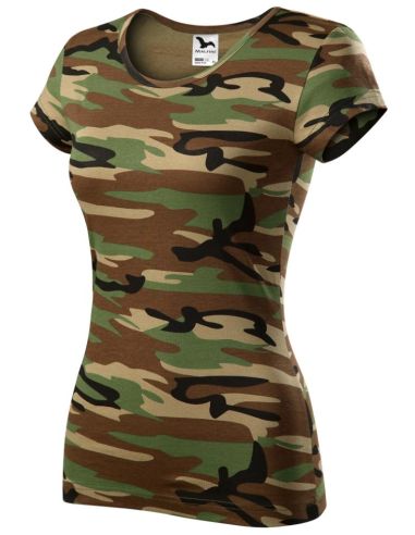 Tričko dámske Camo Pure C22 camouflage brown